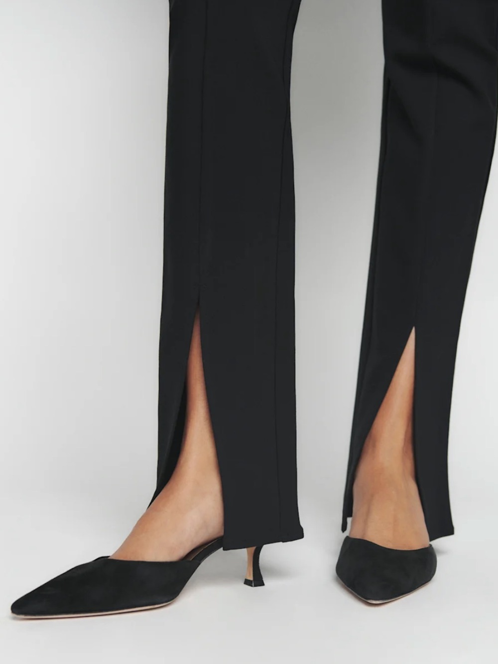 reformation fletcher pants in midnight blue - Picture 8 of 9